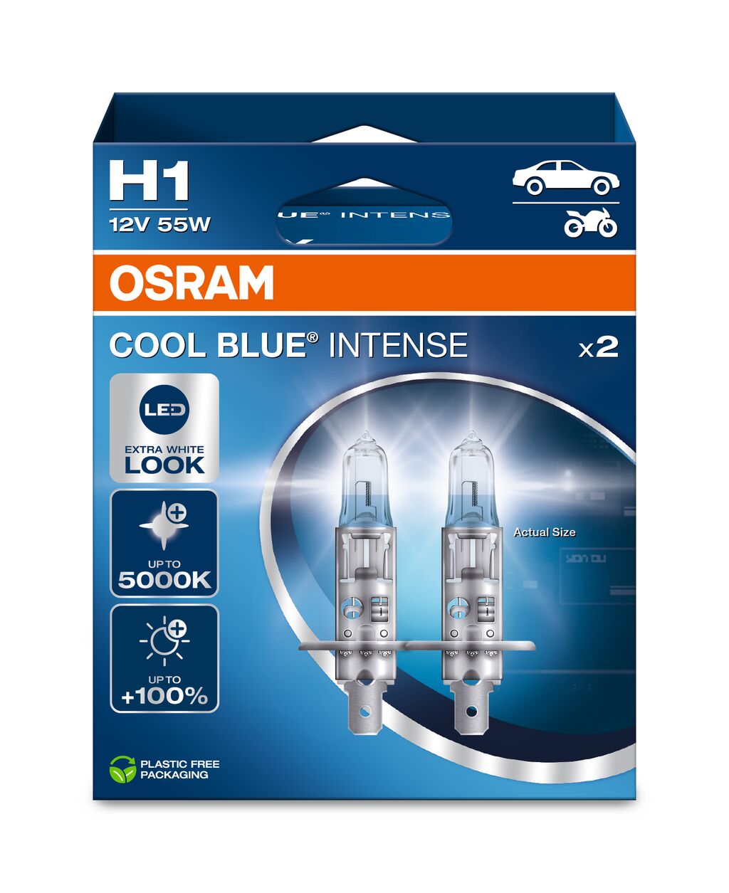 OSRAM COOL BLUE INTENSE H1 12V DUOBOX (EX 64150CBN-HCB)